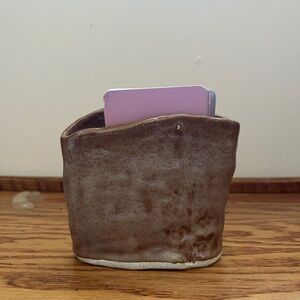 Handcrafted Brown Ceramic Holder